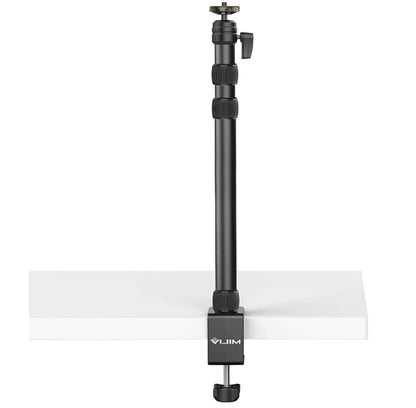 Vijim by Ulanzi LS10 Adjustable Removable Desk Stand with Stable Padded C-Clamp and 360 Degree Ball Head for Smartphone and Camera Vlogging Streaming