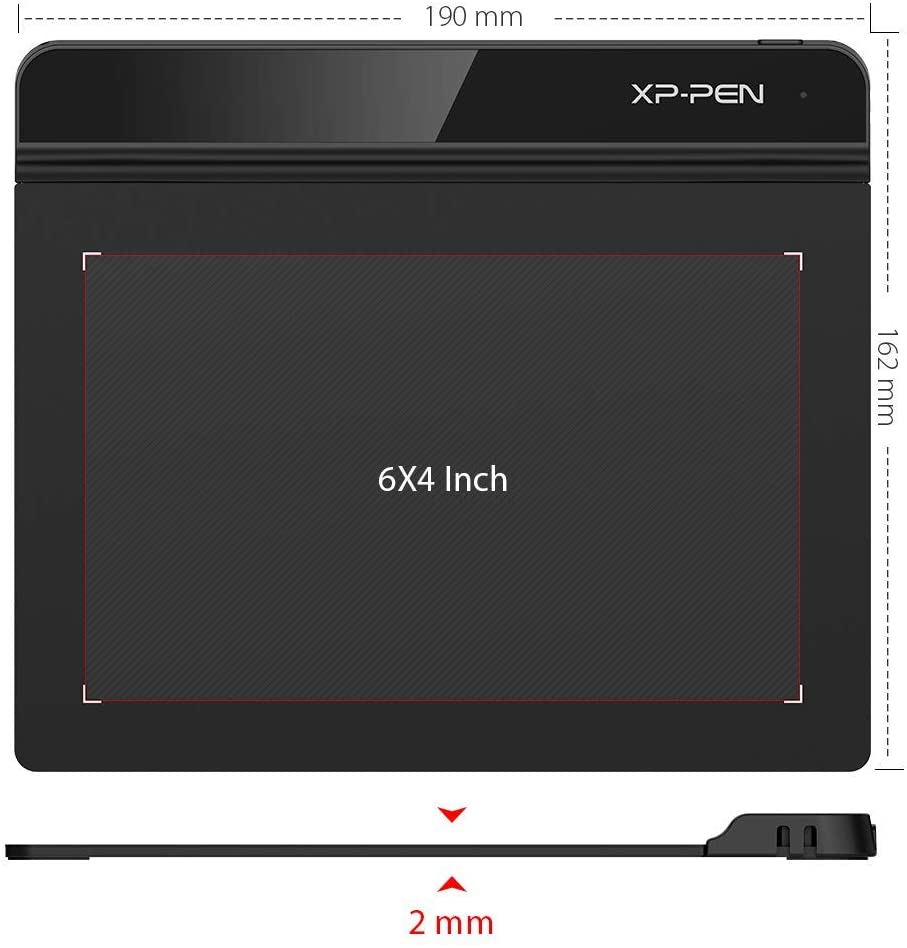 XP-Pen Star G640 6 x 4 Inches Ultra Thin Drawing Tablet with 8192 Levels Battery-Free Stylus for Drawing, E-Signature
