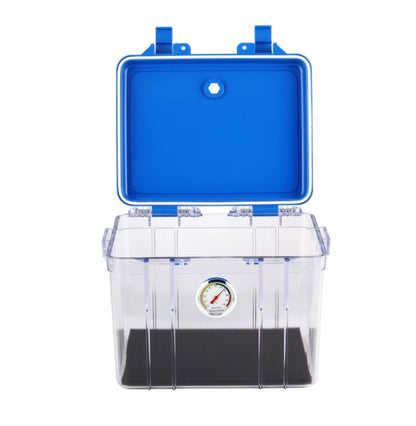 Eirmai R10 Moisture-Proof Dry Box 9-Liters with Dehumidifier Hygrometer Sponge Pad (Fits 1 DSLR Camera and 2 Lenses) Blue