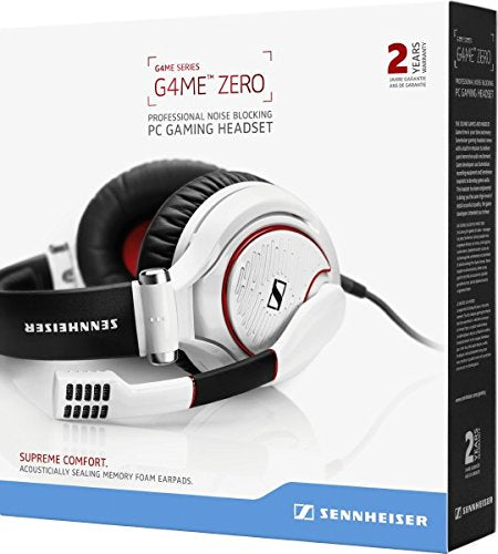 Sennheiser G4ME ZERO Closed design w/ "Ergonomic Acoustic Refinement" for PC, Mac, PS4 & Multi-platform White