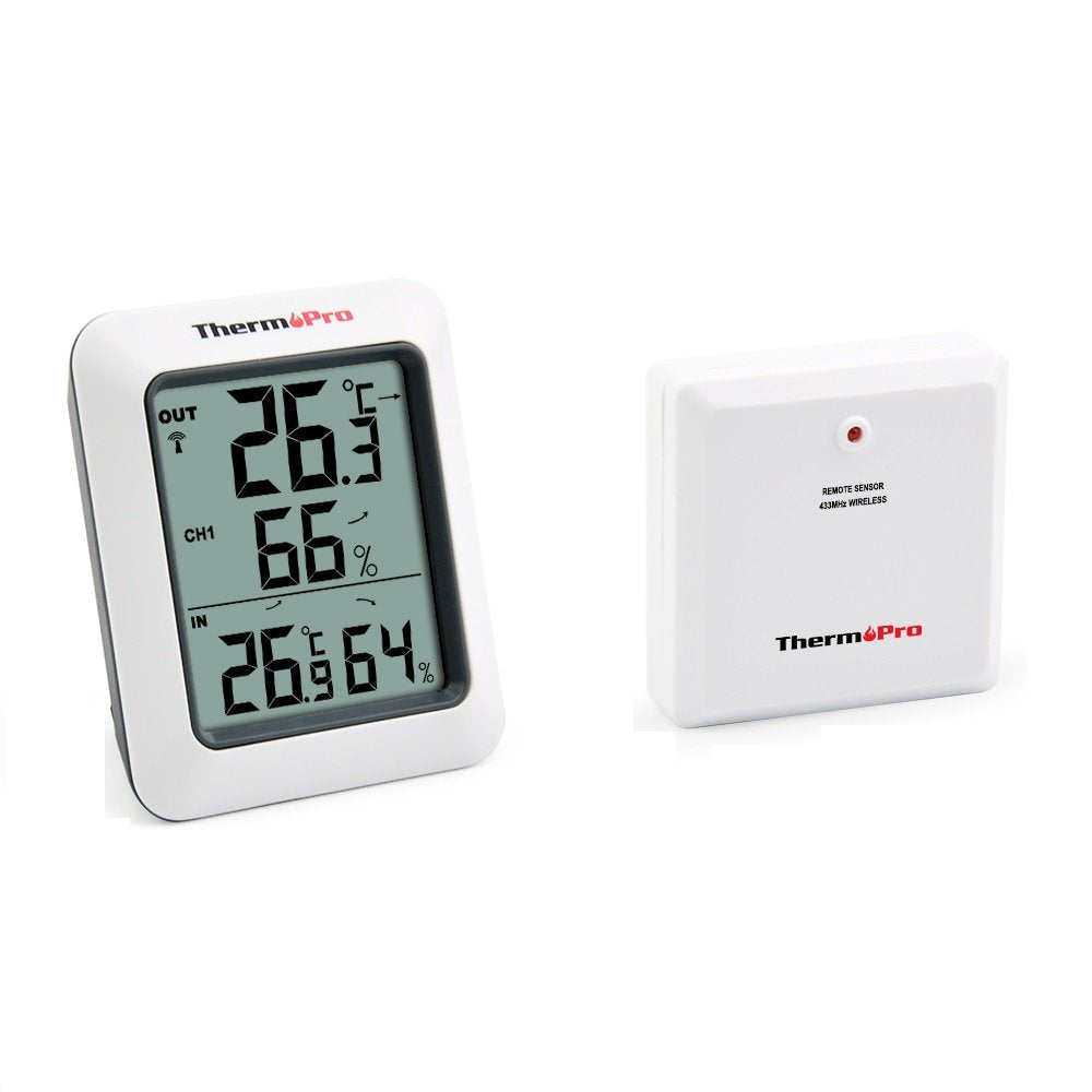 ThermoPro TP60 Wireless Thermometer Indoor Outdoor Digital