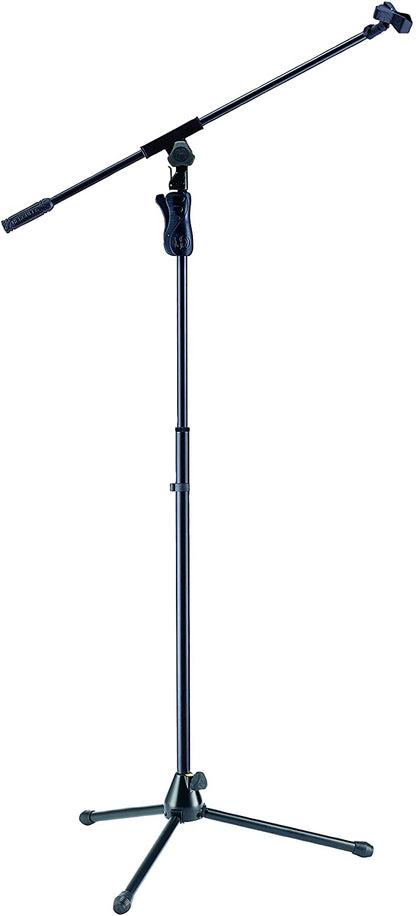Hercules Tripod Boom Microphone Stand with Quick-N-EZ Height Adjustment, EZ Grip Mic Clip and Retainer (MS631B)