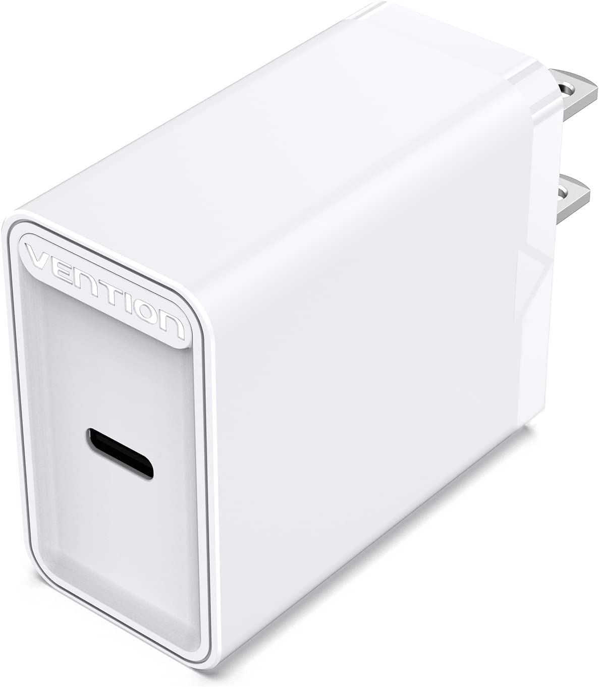 Vention USB-C Power Delivery Port Fast Charge AC Wall Charger for Phone Tablet and Other Devices (US Plug) (Black, White) (20W, 30W) | FAD, FAI