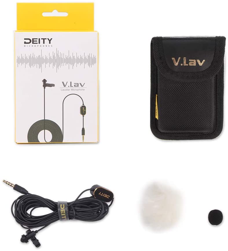 Deity V. Lav Pre-Polarized Lavalier Lapel Microphone Omnidirectional Condenser Mic for DSLR Smartphones Tablets Laptops Recorders