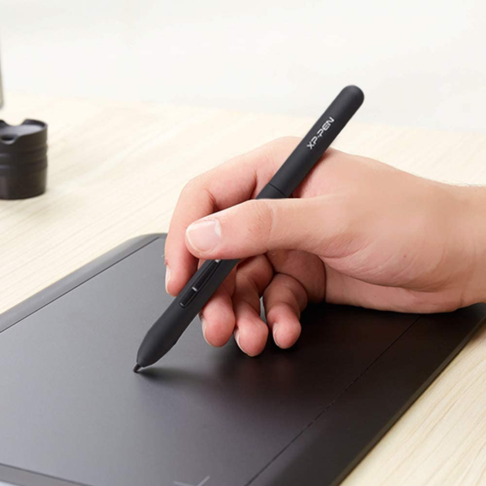 XP-Pen PN01 Battery-Free Passive Stylus with Pressure Sensitivity Grip Pen with One Toggle Function for Star 01, 02, 03.06, G430S Display Graphics Tablet