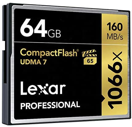 Lexar 1066 Professional High Speed 64GB Compact Flash Card with UDMA 7 Technology for Photographers and Videographers LCF64GCRBAP1066