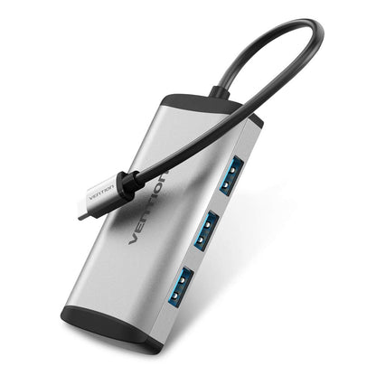 [CLEARANCE] Vention 5 in 1 USB Type-C Adapter Hub Multifunctional with 3 High Speed 5Gbps USB 3.0 Ports, Fast Charging 87W USB Type C Power Delivery, and SD/microSD Card Reader for PC and Laptops
