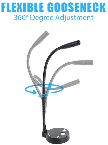 [CLEARANCE] Maono AU-GM10 GM10 Metal USB Cardioid Condenser Gooseneck Desktop Microphone with Volume Control and Led Indicator for Podcasting, Conferences, Interviews, Meetings