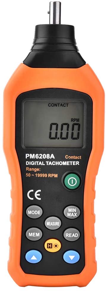 PeakMeter PM6208A High Quality Contact-type Digital Tachometer Meter High Performance Max 50-19999RPM