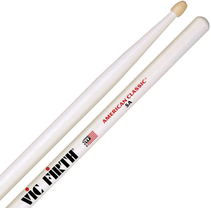Vic Firth American Classic 5A Hickory Wood Drumsticks (Pair) Drum Sticks for Drums and Percussion (Multiple Styles Available)