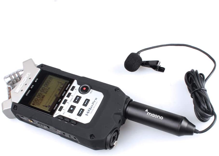 Maono AU-XLR10 Omnidirectional Lavalier Lapel Microphone 6.39ft Phantom Power High Sensitivity and Flat Frequency for Youtube Recording, Podcast, Webinar, Vlog and Interview XLR-10 XLR10 XLR
