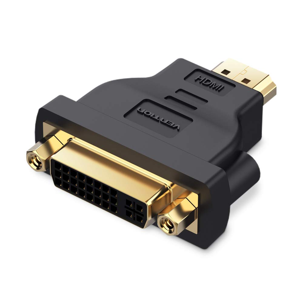 Vention 1080p 60Hz HDMI Male to DVI (24+5) Gold Plated (ECCB0) Female Video Adapter Converter for PC, TV, Laptops, Monitors, Projectors