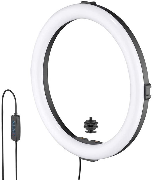 Joby 12" Beamo Ring Light with up to 5600k Color Temperature and 10 Brightness Settings with In-line Remote Control Perfect for Vlogging, Makeup Tutorial, Photo and Video Lighting