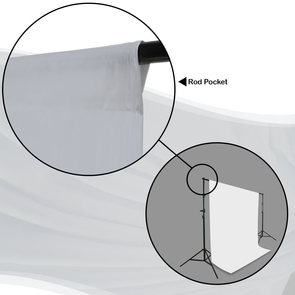 Pxel AA-ML2030W 200cm x 300cm Seamless Muslin Background Cloth Backdrop White