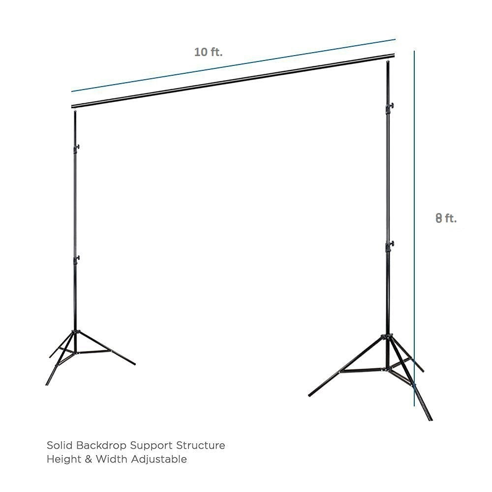 Pxel LS-BD2.6X3 Photo Video Studio 260cm x 300cm or 8.5ft. x 10 ft Adjustable Muslin Background Backdrop Support System Stand