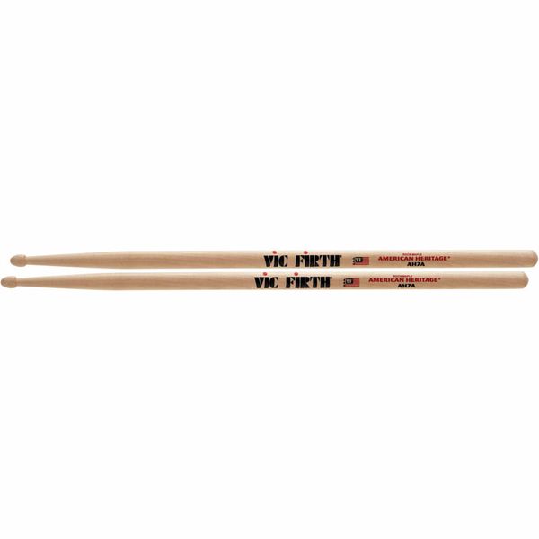 Vic Firth American Heritage 7A Maple Wood Tear Drop Tip Drumsticks (Pair) Drum Sticks for Drums and Percussion