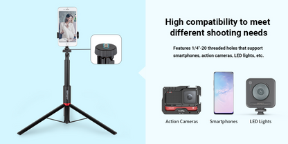 [CLEARANCE] Simorr by SmallRig Multifunctional Smartphone Tripod Perfect for Livestreaming, Vlogging and Live Broadcast 3376 ST30