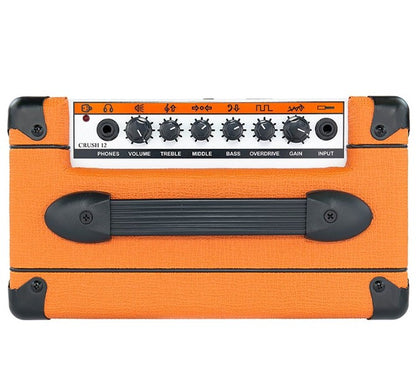 Orange Amps Crush 12 Watts Guitar Combo Amplifier with Active 3 Band EQ and CabSim-Loaded Headphone Output for Electric Guitars (Black, Orange)
