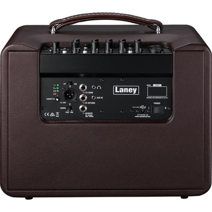 Laney A-Solo 60 Watts 2-way Channel Portable Acoustic Guitar Amplifier with Feedback Elimination Control Feature
