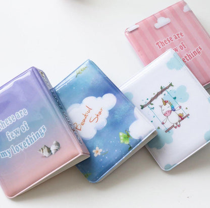 [CLEARANCE] Pikxi Cute Lovely Photo Album 36 Pockets 2.5 x 3.9 Inch Pictures Holder (White, Purple, Pink, Blue)