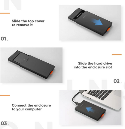 [CLEARANCE] UGREEN 2.5" SATA External Hard Drive Enclosure USB 3.0 with up to 6TB HDD Capacity for Windows 10/8/7/Vista, Linux, Mac OS 8.0 | 60353