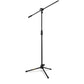 Hercules Quick-Turn Tripod Microphone Stand (Stage Series) with 2-in-1 Boom Clamp, Adjustable Height and Foldable Legs Features (MS432B)