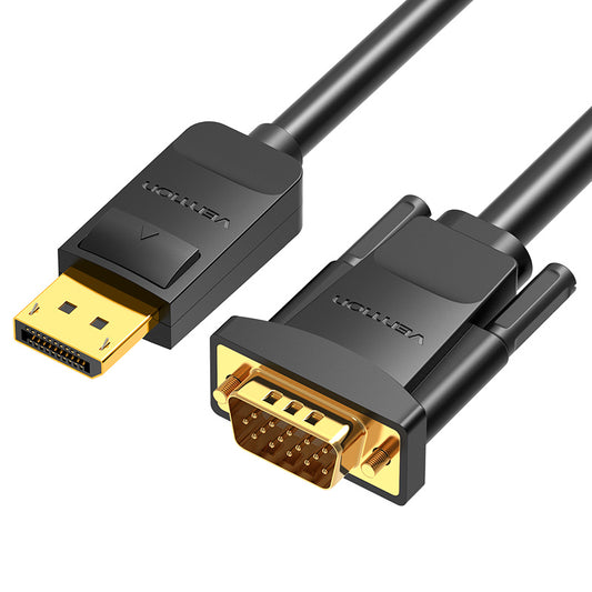 Vention 1080P 60Hz DP Male to VGA Male Gold Plated (HBL) Displayport Cable for TV, PC, Projectors, Monitors (Available in 1.5M, 2M, 3M, and 5M)