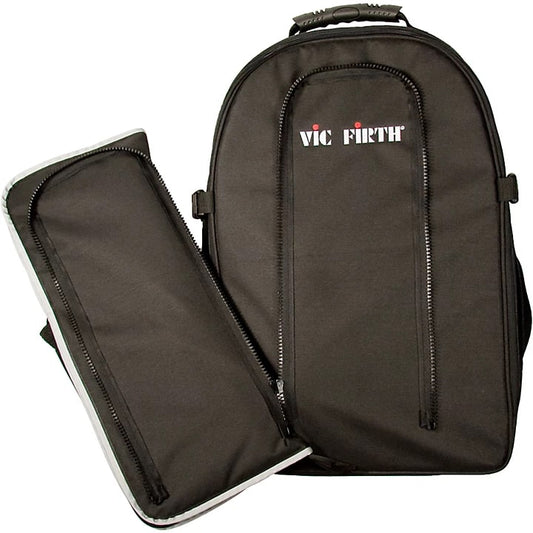 Vic Firth VicPack All in One Carrying Backpack Bag with Full Zip Padded Compartments Removable Inserts, and Stick Pouch for Drumsticks and Drum Accessories