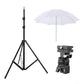 Pxel LS-UM KIT 1 White Photo Umbrella with Light Stand and Camera Flash Mount with Umbrella Socket for Photography and Studio Equipment