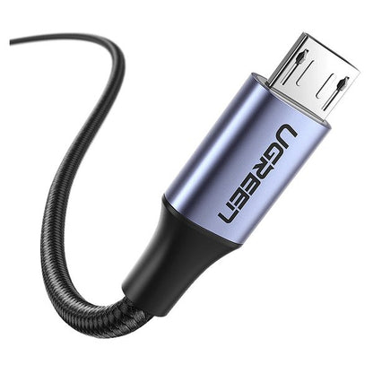 UGREEN USB 2.0 A Male to Micro USB Male Data Charging Cable 2.4A 480Mbps for Mobile Phones and Other Compatible Devices (2M) (Black)