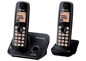 [CLEARANCE] Panasonic KX-TG3712 Rechargeable Ni-MH Wireless Telephone Cordless Phone with Caller ID (Black)