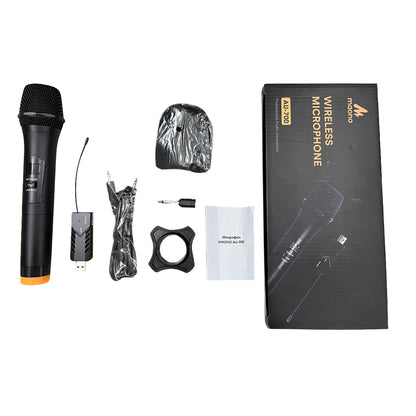 [CLEARANCE] Maono AU-700 USB Wireless Microphone UHF Dynamic Cardioid with Rechargeable Batteries for Vocal Studio Recording and Performance
