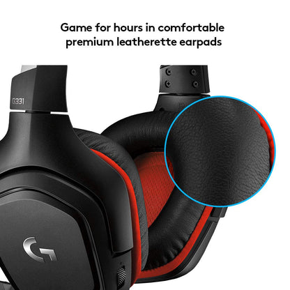 [CLEARANCE] Logitech G331 Stereo Gaming Headset Wired Headphones with 6mm Flip-to-mute Mic 50mm Drivers Volume Wheel