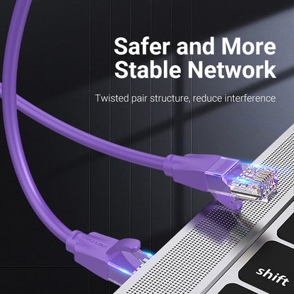 Vention CAT6 Ethernet Round Cable UTP Patch 1000Mbps 250Mhz LAN Network Wire Cord for Internet Router PC Modem