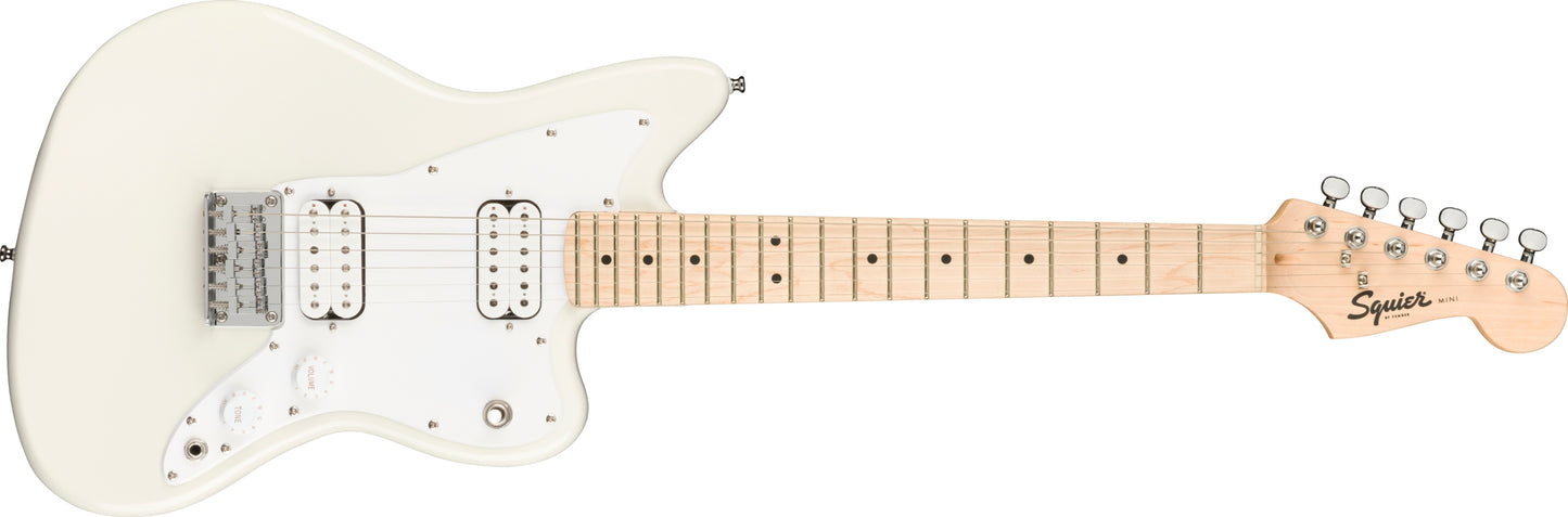 Squier by Fender Mini Jazzmaster HH Electric Guitar SQ MINI JAZZMASTER HH LRL with Maple Fingerboard 2 Humbucking Pickups (3 Colors)