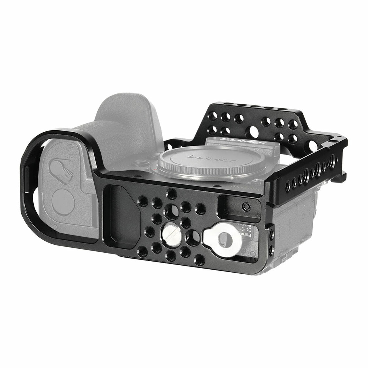 SmallRig Camera Cage for Panasonic Lumix DC-S1 and S1R with NATO Rail Cold Shoe Strap Slots CCP2345