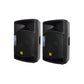 KEVLER MSR-15 15" 800W 2-Way Bass Reflex Full Range Passive Loud Speaker (PAIR) with Multiple Handles, Bottom Pole Mount, Multi Angle Enclosure and Easy Daisy-Chain Loop Connection