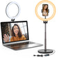 Ulanzi VL120C Desktop LED Ring Light Foldable Lighting Kit with Phone Holder Adjustable Height Stable Base 10levels Brightness for Vlogging Selfie
