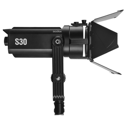 [CLEARANCE] Godox S30 5600K LED Light Kit with Precision Lighting and Dimmable Focusing Function with Adjustable Beam Angle Spotlight for Professional Lighting in Shooting and Photography