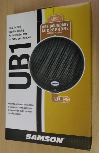 [CLEARANCE] Samson UB1 Omnidirectional USB Boundary Condenser Microphone Surface-Mount Fixed Charge with Solid Zinc Body 10ft Cable