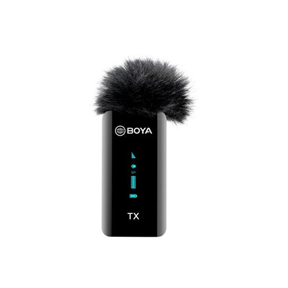 [CLEARANCE] Boya BY-XM6 2.4 GHz Dual Channel Wireless Omnidirectional Microphone System with Lightning Connector, 100m Range Operation, OLED Screen | S4