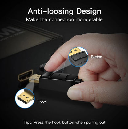 Vention 1080p/60Hz Female VGA to Male DisplayPort Gold-Plated 0.15-Meter Converter Laptop, PC, TV, Monitor & Projector | HBFBB