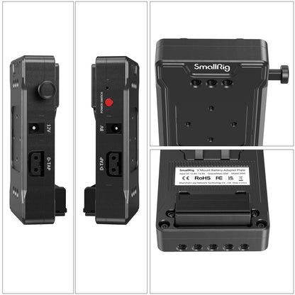 [CLEARANCE] SmallRig V-Mount Battery Aluminum Adapter Plate with Dual-Rod Clamp and Extension Arm (3499)