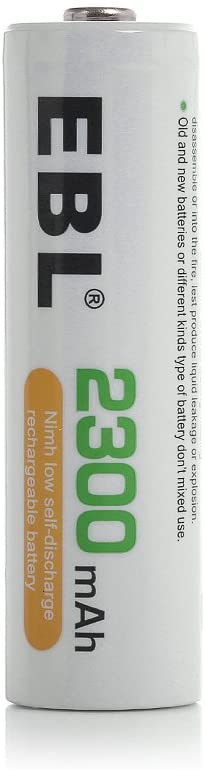 EBL LN-8111 Home Basic 1.2V AA 2300mAh NiMH Nickel Metal Hydride Rechargeable Batteries with Included Storage Case for Portable and Emergency Electronics (Pack of 4)