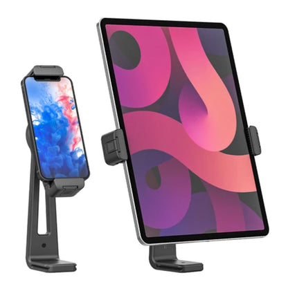 Ulanzi ST-20 20 Plastic Tablet Clamp Holder 22cm Stretchable Range with Horizontal / Vertical Shooting 360 Rotation 2 Cold Shoes Quick Plate