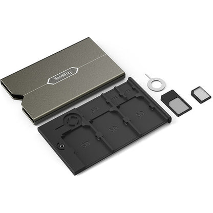 SmallRig Slim Memory Card Storage Case Holder with Sim Card, Tray Pin, SD, TF Micro SD Card Slots | 2832B