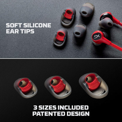 [CLEARANCE] HyperX HX-HSCEB-RD Cloud Earbuds, Gaming Headphones with Mic for Nintendo Switch and Mobile Gaming