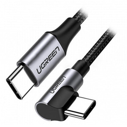 [CLEARANCE] UGREEN 60W PD Type C to Angled USB C Fast Charging Cable for Smartphones and Tablets (0.5 Meter) | 5012