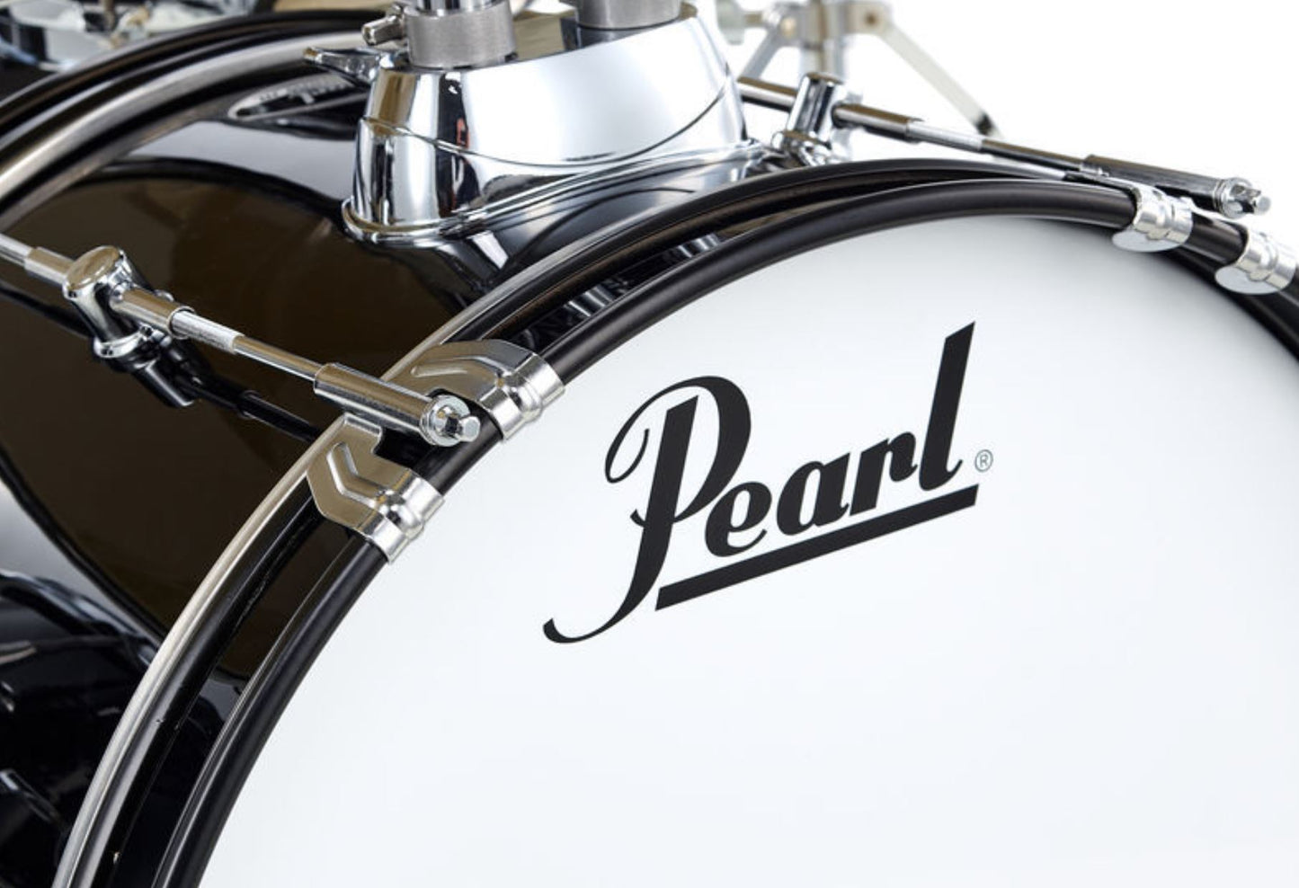 Pearl Roadshow Junior (RSJ465C/C) 5-Piece Jr. Drum Set with Cymbals for Kids (Jet Black, Grindstone Sparkle)