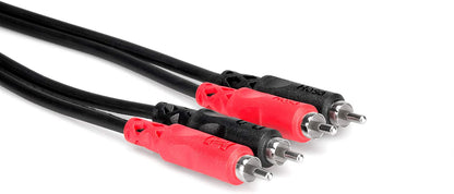 Hosa Technology CRA-202 Nickel Plated Dual RCA to Dual RCA Stereo Interconnect, 2 Meters